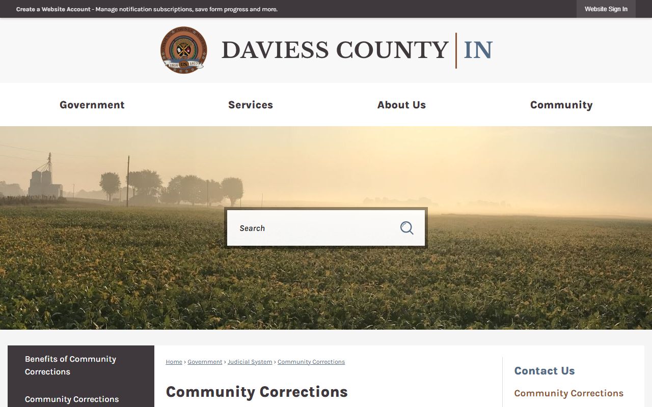 Daviess County criminal court records Community Corrections