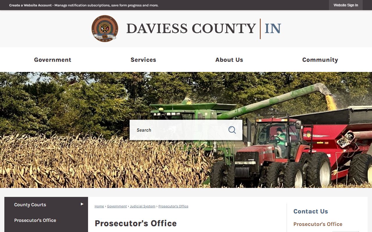 Daviess County criminal court records Prosecutor Office