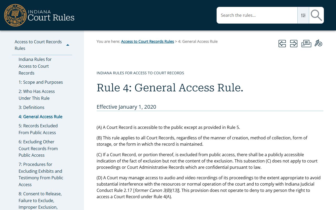 Daviess County Circuit Court public access court records rule